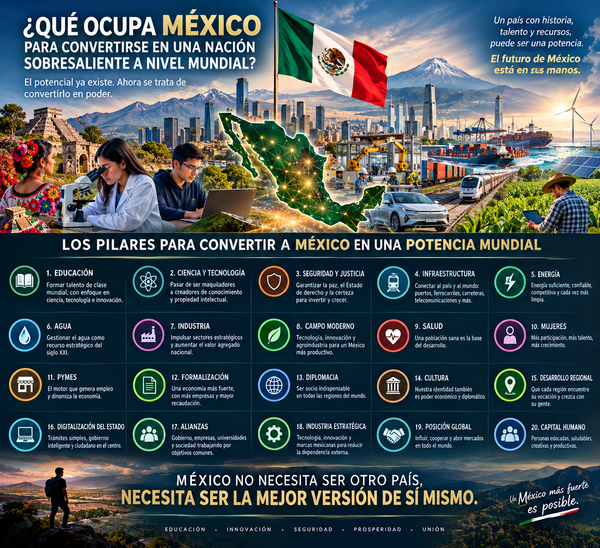 MÉXICO: DE PAÍS CON POTENCIAL A POTENCIA MUNDIAL